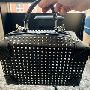 Charles & Keith textured boxed shape should bag with silver studs